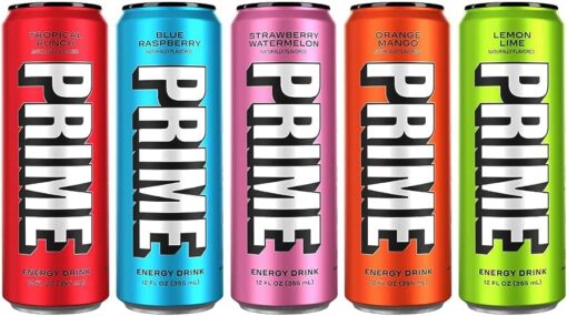 Prime Energy Drink Cans 5 Flavor Variety Pack